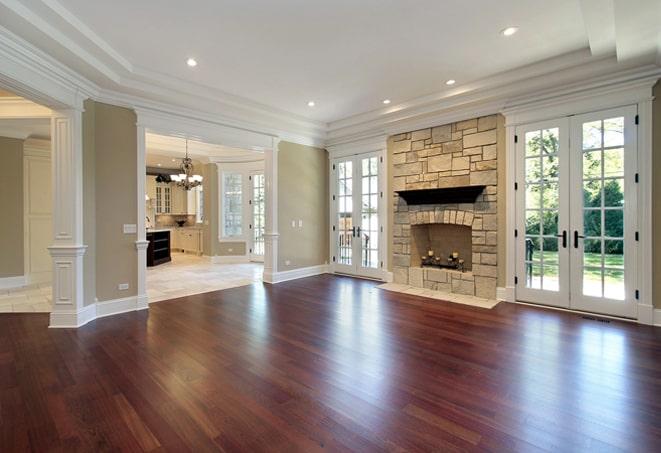 high-quality wood flooring installation in progress